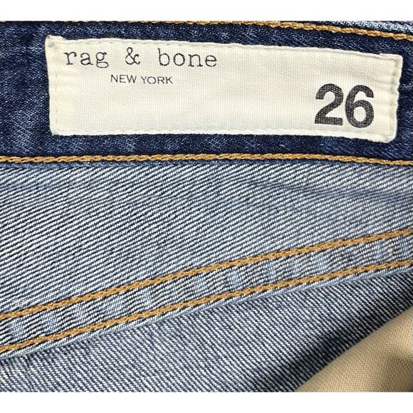 Rag & Bone Ruth Super High Waist Crop Wide Leg Jeans In Blue Cote Dazu Size 26 - Picture 9 of 10